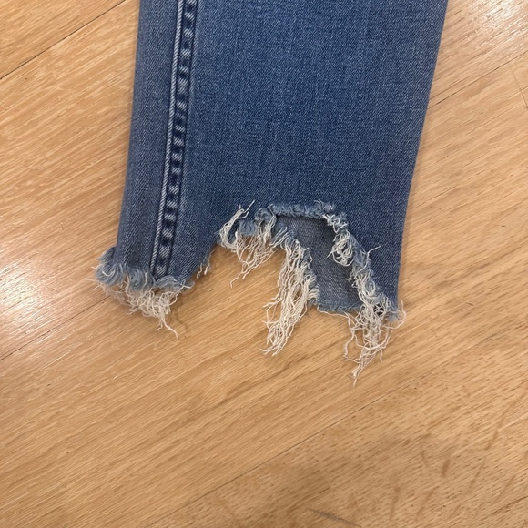 3x1 NYC Lewis Cut 1608 Med Wash Straight Leg Raw Hem High Waist Jeans Size 26 - Picture 7 of 9